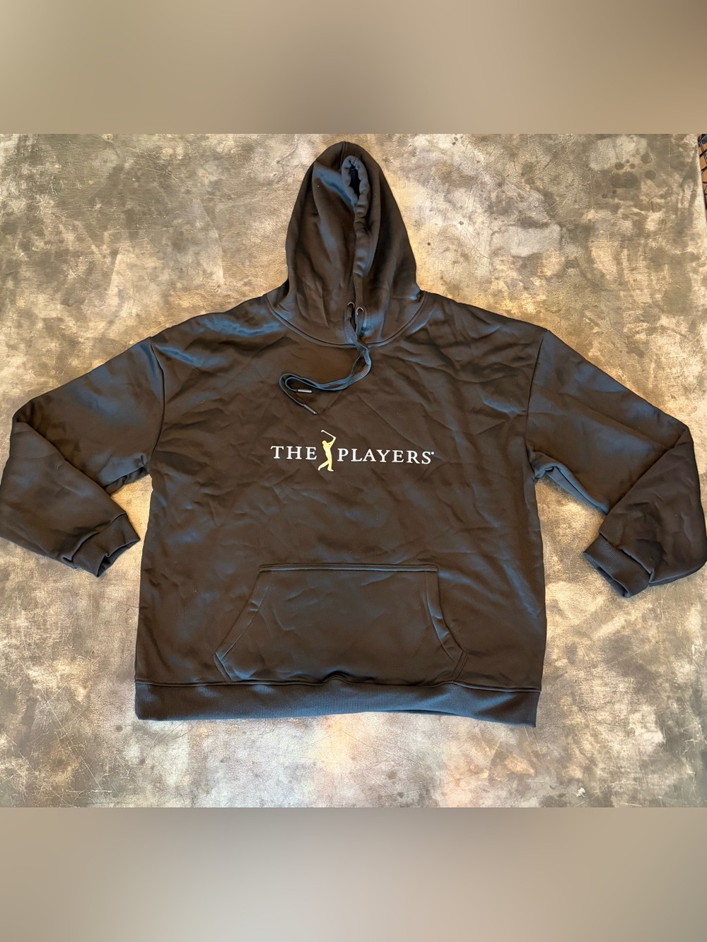 NWWT, Men’s black THE PLAYER‎ Vinyl Print Relay pullover hoodie , XL& 2XL